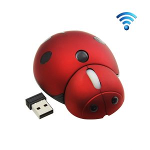 3000 DPI Mini Ladybug Wireless Mouse - Personalized Design, 2.4G Connection
