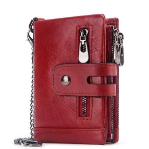 RFID Tri-Fold Multi-Card Slot Leather Men's Wallet: Anti-Theft & Stylish