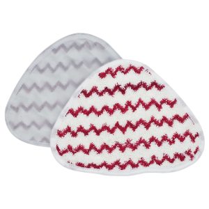 Soft cotton exfoliating facial pads with zigzag red and white embroidery, ideal for skincare routines, gentle cleansing, and makeup removal. Suitable for sensitive skin. Reusable and eco-friendly.
