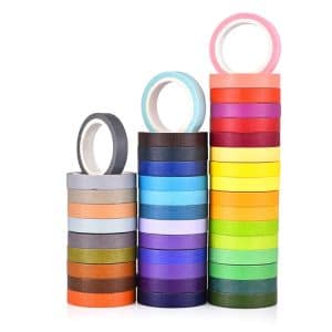40 Color Rainbow Tape Set for DIY Projects - Pure Color Handmade Materials
