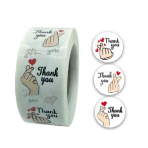 Thank You Floral Sticker Set - Perfect for Wedding Gift Decoration