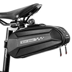 West Biking Hard Shell Cycling Tail Bag - Silicone Non-Slip, Large Capacity
