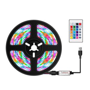 16 Color RGB LED Light Strip with Remote Control - USB Powered Neon Decor