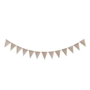 Swallowtail Burlap 1st Birthday Flags - Mori Series Party Fish Tail Flag