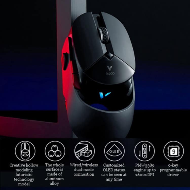 Rapoo VT960 RGB Wireless Gaming Mouse - 1600 DPI, 7 Keys, Macro Programmable 5 Rapoo Vt960 Rgb Wireless Gaming Mouse - 1600 Dpi, 7 Keys, Macro Programmable - Image 5
