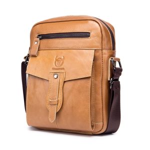 BUFF CAPTAIN 053 Men Leather Messenger Bag Large Capacity Briefcase