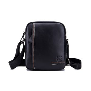 Buff Captain 228 Men Leather Shoulder Bag: 1st-Layer Cowhide, Casual Diagonal Mini