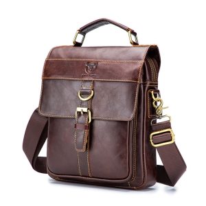 Retro Men's Leather Briefcase Shoulder Bag - BUFF CAPTAIN 302 Casual Cowhide
