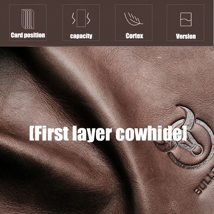 BULL CAPTAIN 028 Retro Cowhide Wallet - Black, Long Buckle, Multi-Function 7 Bull Captain 028 Retro Cowhide Wallet - Black, Long Buckle, Multi-Function - Image 7