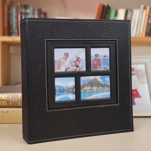 6-Inch Leather Family Memories Storage Album - 600 Sheets