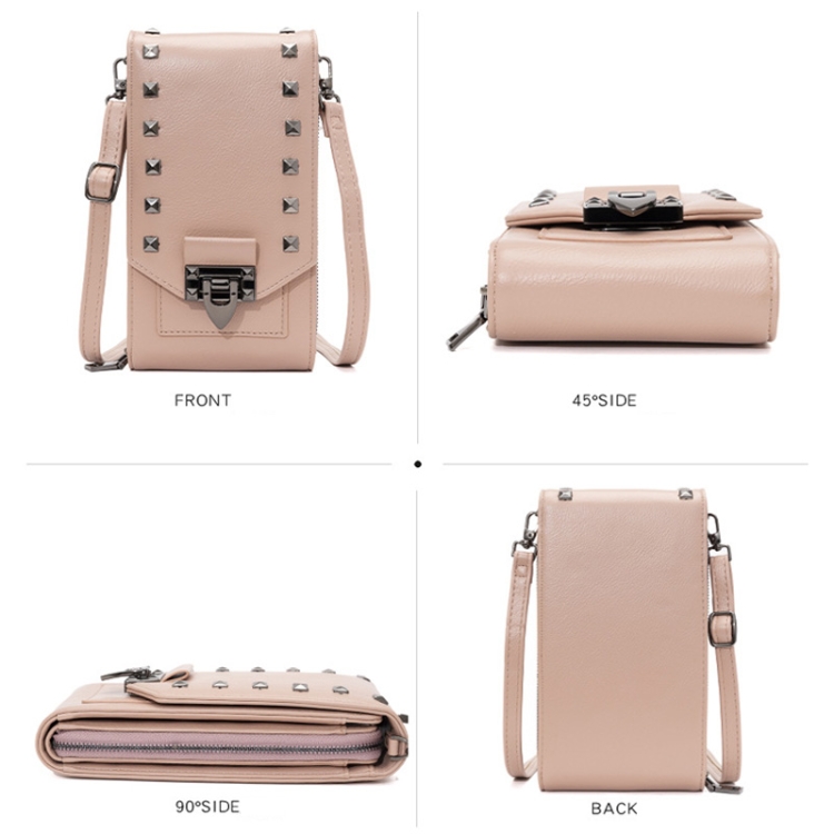 Rivet Diamond Mobile Phone Bag - Ladies Shoulder Crossbody - F835, Elegant Design 4 Rivet Diamond Mobile Phone Bag - Ladies Shoulder Crossbody - F835, Elegant Design - Image 4