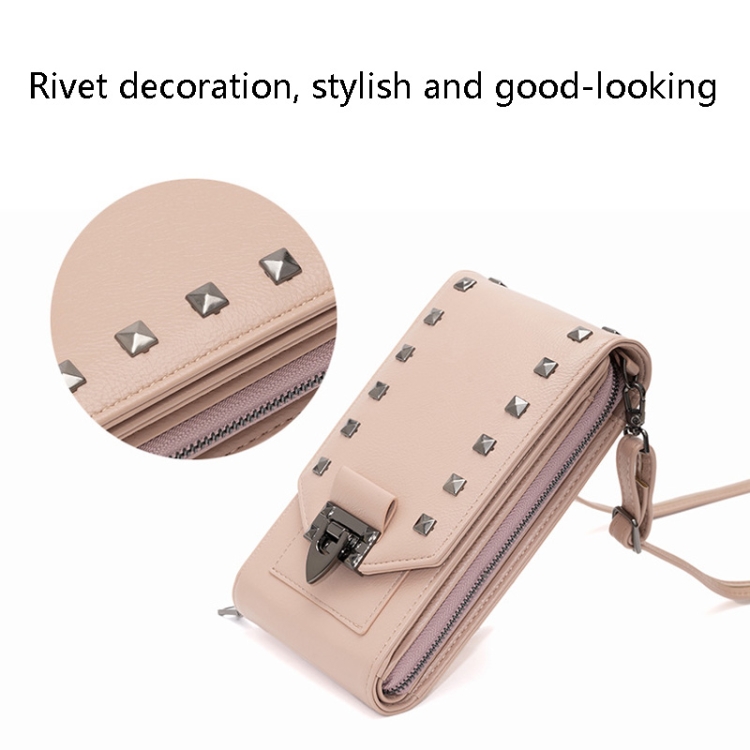 Rivet Diamond Mobile Phone Bag - Ladies Shoulder Crossbody - F835, Elegant Design 6 Rivet Diamond Mobile Phone Bag - Ladies Shoulder Crossbody - F835, Elegant Design - Image 6