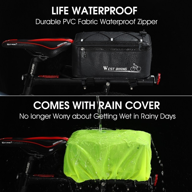 WEST BIKING Electric Bike Back Seat Storage Bag - Waterproof & Mountain Ready 5 West Biking Electric Bike Back Seat Storage Bag - Waterproof &Amp; Mountain Ready - Image 5