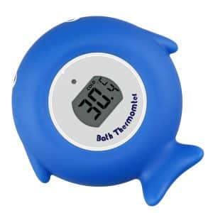 Little Fish Baby Bath Electronic Thermometer - Set of 2, Pool & Bathtub Water Temp
