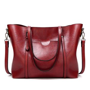 888-G9 Oil Wax Leather Fashion Handbag - Stylish All-Match Accessory