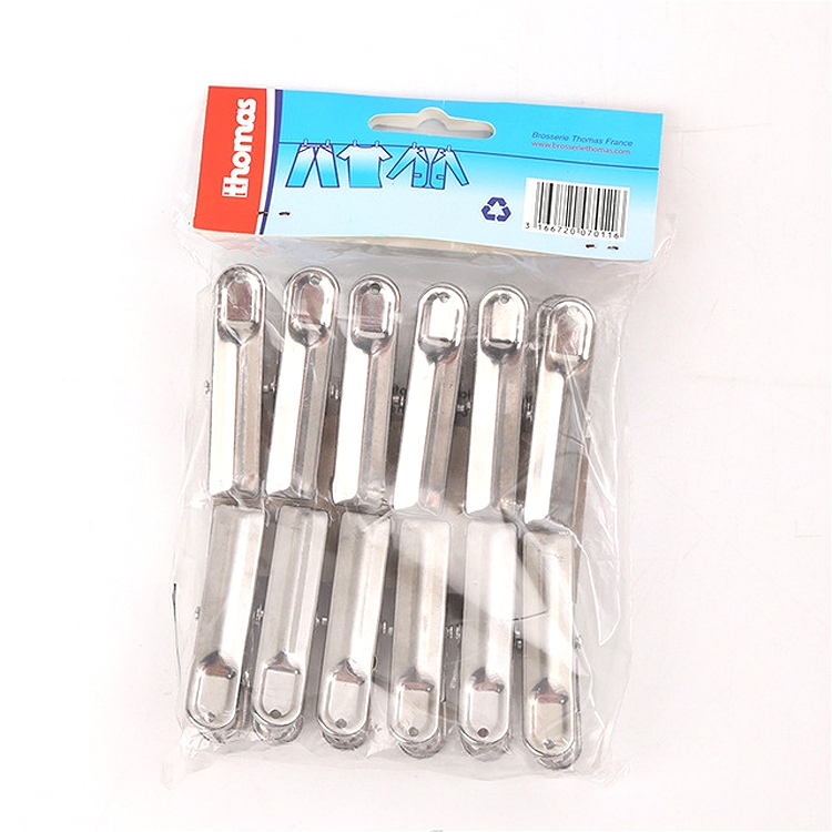 20 PCS Stainless Steel Laundry Folder Peg Clothes Storage Clip Set 5 20 Pcs Stainless Steel Laundry Folder Peg Clothes Storage Clip Set - Image 5