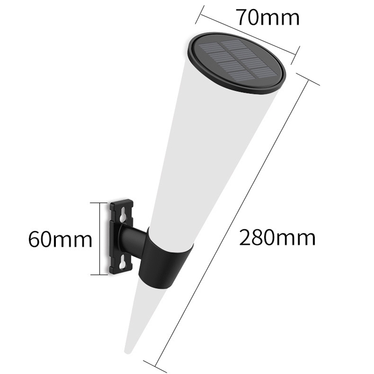 Illuminate Your Garden with N231 Circular Cone Solar Wall Lamp - Efficient Outdoor Lighting 2 Illuminate Your Garden With N231 Circular Cone Solar Wall Lamp - Efficient Outdoor Lighting - Image 2