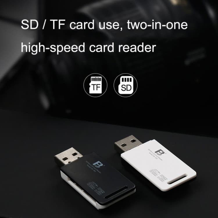 USB 2 in 1 Computer Card Reader for FB FB-360, 5 PCS - Fast Data Transfer 2 Sd / Tf Card Use, Two-In-One High-Speed Card Reader With Usb Interface, Compatible With Sd And Tf Cards For Efficient Data Transfer.
