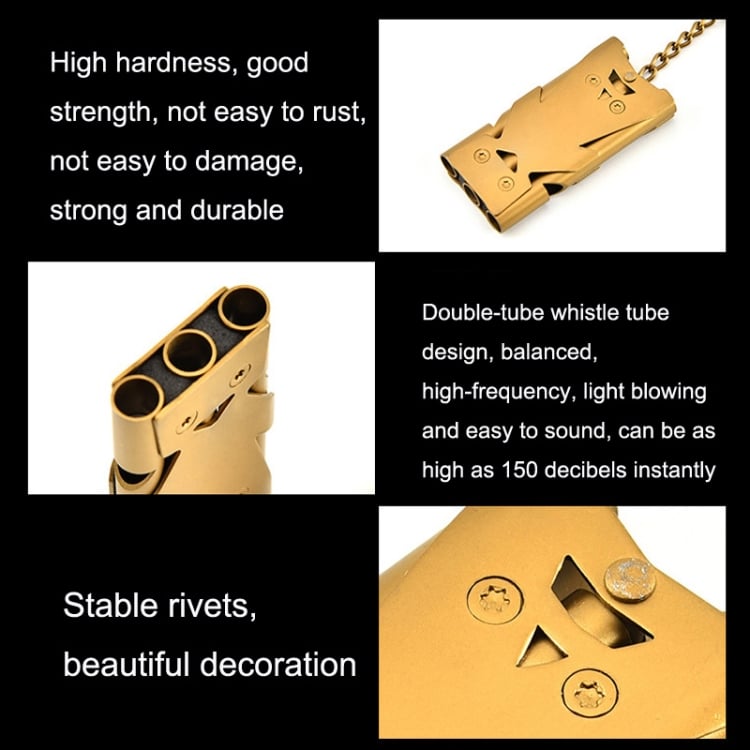 Stainless Steel Outdoor Survival Whistle - High Decibel Three-Tube Rescue 3 Stainless Steel Outdoor Survival Whistle - High Decibel Three-Tube Rescue - Image 3
