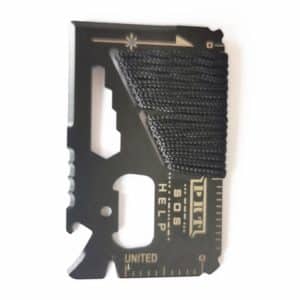 14-In-1 Stainless Steel Outdoor Survival Tool Card With Rope - Ultimate Compact Multi-Function Helper