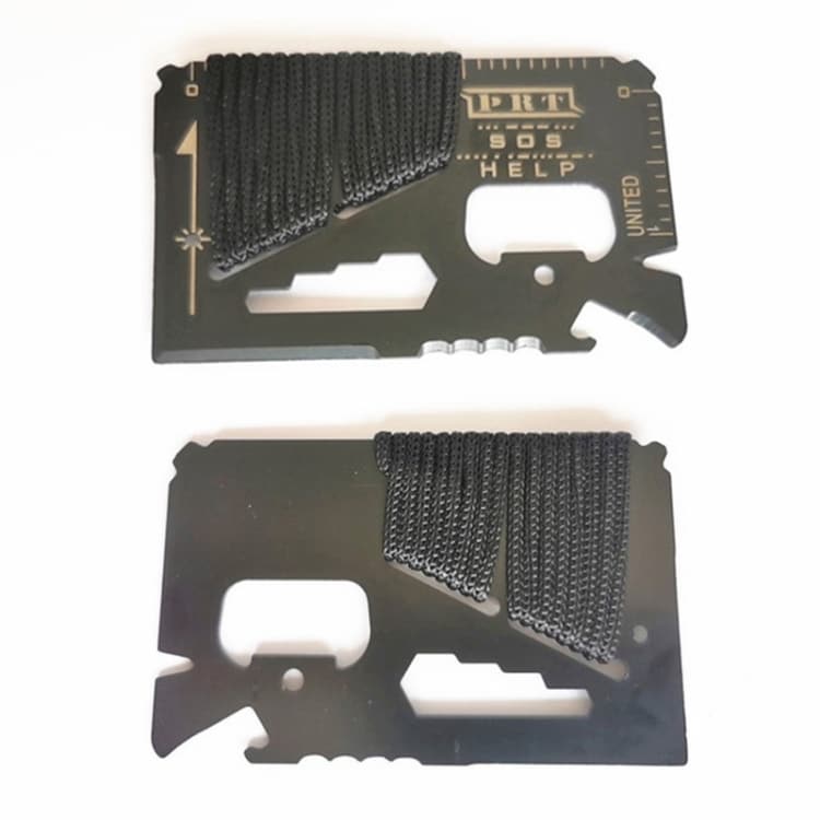 14-In-1 Stainless Steel Outdoor Survival Tool Card With Rope - Ultimate Compact Multi-Function Helper 2 14-In-1 Stainless Steel Outdoor Survival Tool Card With Rope - Ultimate Compact Multi-Function Helper - Image 2