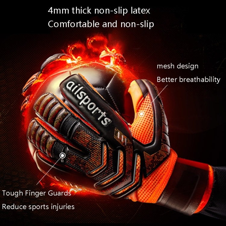 Ailsports ST5511 Goalkeeper Gloves | Ultimate Protection for Thicken Latex Fingers (1 Pair) 7 Ailsports St5511 Goalkeeper Gloves | Ultimate Protection For Thicken Latex Fingers (1 Pair) - Image 7