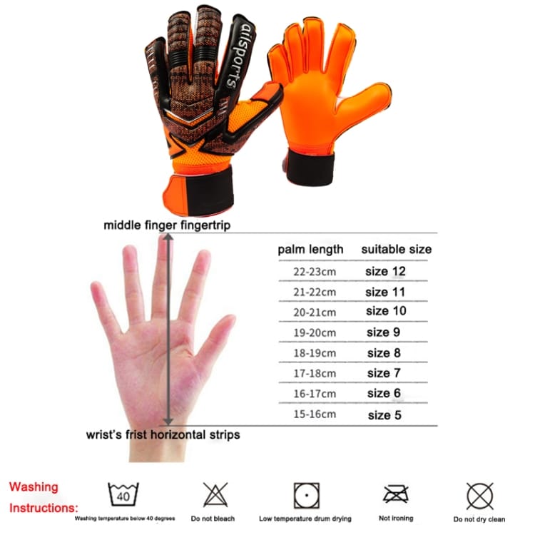 Ailsports ST5511 Goalkeeper Gloves | Ultimate Protection for Thicken Latex Fingers (1 Pair) 8 Ailsports St5511 Goalkeeper Gloves | Ultimate Protection For Thicken Latex Fingers (1 Pair) - Image 8