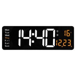 6626 Large Screen LED Digital Clock - Modern Living Room Essential