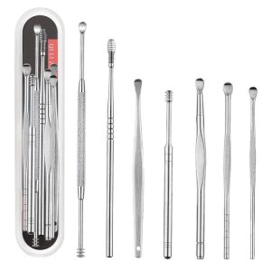 QILIZUO Stainless Steel Ear Scoop Set - Double-Ended Tools, 3 Sets • Dual Design