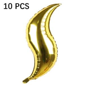 10 PCS 24" S-Shaped Fish Tail Balloons - Ideal for Birthday, Wedding Parties