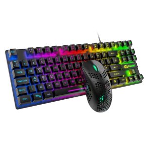 ZIYOU LANG T2 88-Key Gaming Mechanical Keyboard & Mouse Set, Luminous, 1.6m Cable