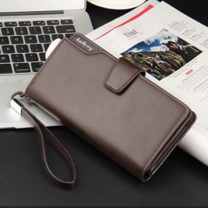Baellerry Men's Long Tri-fold Wallet with Phone Bag - Multifunctional Stylish Clutch