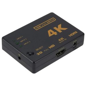 Ultimate 4K HDMI Switcher 3x1 Out with Remote - Enhance Viewing Experience