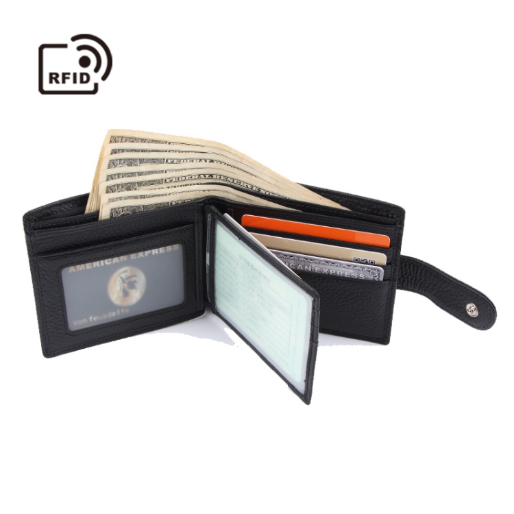 Secure your essentials with Anti-Theft RFID Men Wallet: Short Strap, Multi-Card Layer 7 Secure Your Essentials With Anti-Theft Rfid Men Wallet: Short Strap, Multi-Card Layer - Image 7
