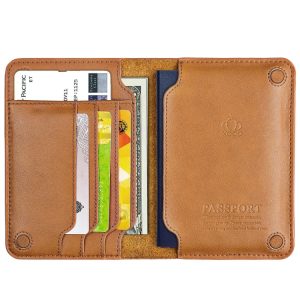 Cowhide Men's Wallet: Passport, Card & Ticket Holder - Multifunctional & Stylish