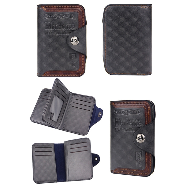 Menbense Magnetic Buckle Large Capacity 3-Fold Male Wallet 6 Menbense Magnetic Buckle Large Capacity 3-Fold Male Wallet - Image 6