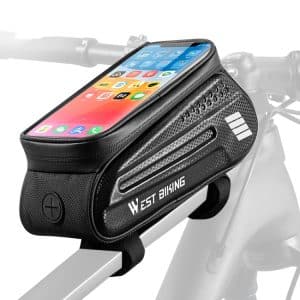 WEST BIKING Hard Shell Front Beam Bag | Phone Touch Screen Saddle Bag