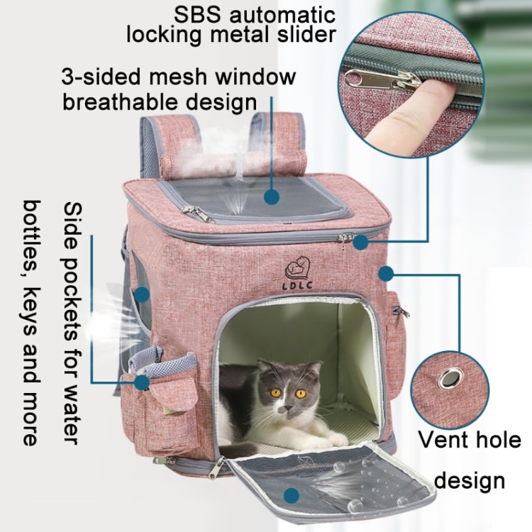LDLC Foldable & Breathable Pet Backpack - Portable & Convenient 5 Ldlc Foldable &Amp; Breathable Pet Backpack - Portable &Amp; Convenient - Image 5