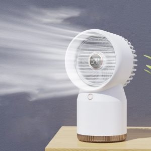 LED Digital Display Office Home Fan with Spray Humidifier • Stay Cool and Comfortable