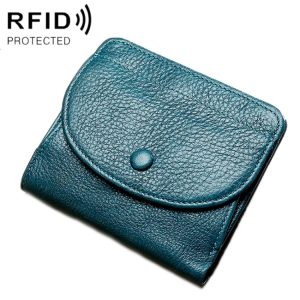 TP-195 Genuine Leather Coin Purse with Tumbled Buckle - Natural Finish