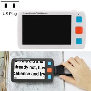Vision Aid Magnifier Reader 5.0" HD Portable Electronic US Plug for Low Vision