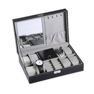 8-Bit Retro Storage Box with Mirror - Perfect for Jewelry and Watches