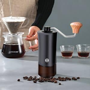 Premium Stainless Steel Coffee Bean Grinder - Dual Shaft, Manual Opener, Durable
