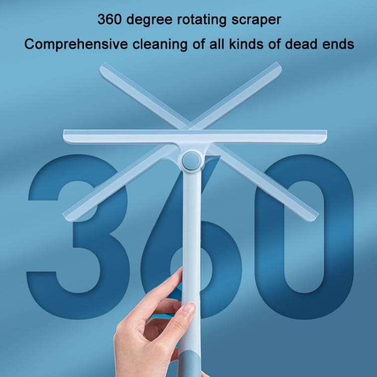 360° Rotating Glass Wiper for Effortless Mirror & Window Cleaning 4 Hand Holding A 360 Degree Rotating Scraper Designed For Cleaning Various Surfaces.