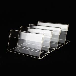 Clear Acrylic Sign Display Stand - 10 PCS Mini Label Holder Stand Kit