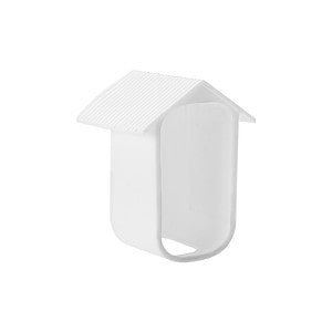 House-shaped plastic keychain holder or cases for keys and small accessories.