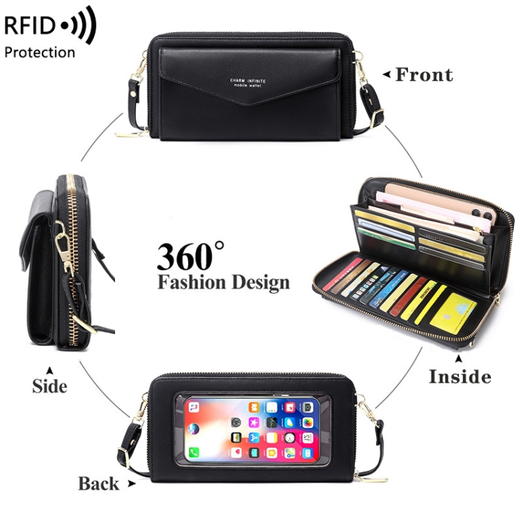 RFID Anti-theft Cross-Body Phone Bag with Touch Screen & Card Holder 3 Rfid Anti-Theft Cross-Body Phone Bag With Touch Screen &Amp; Card Holder - Image 3