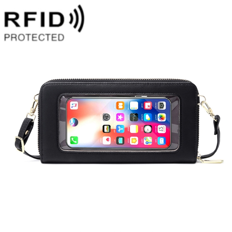 RFID Anti-theft Cross-Body Phone Bag with Touch Screen & Card Holder 1 Rfid Anti-Theft Cross-Body Phone Bag With Touch Screen &Amp; Card Holder