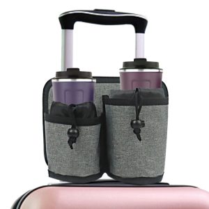 Travel Beverage Storage Rack: Luggage Cup Holder for Easy On-the-Go Hydration