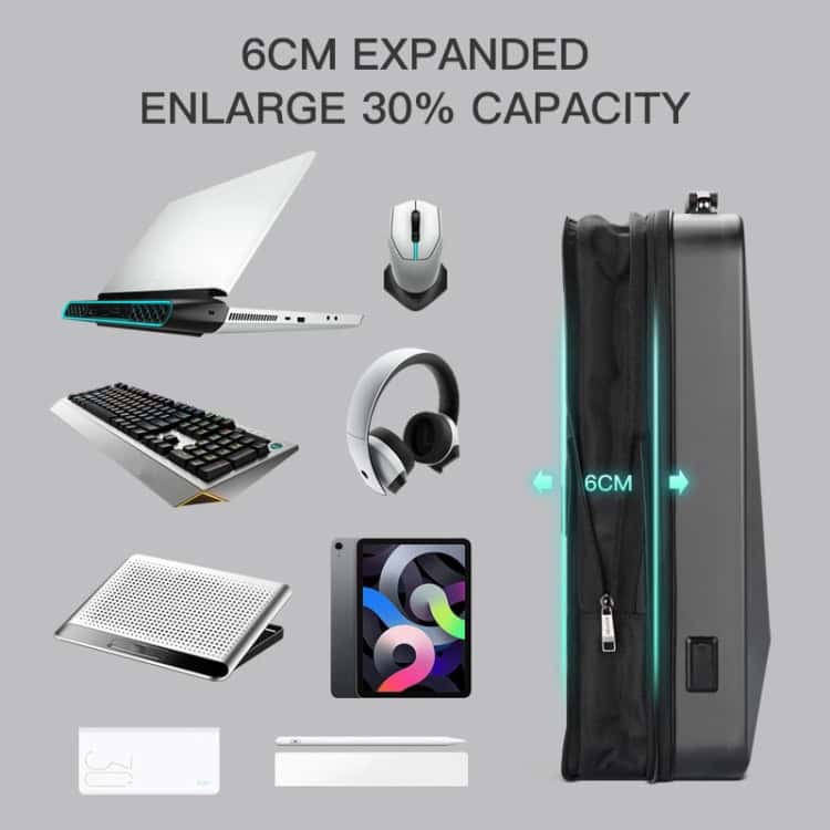 Bopai Waterproof USB Hard Shell Backpack - Expandable & Durable 4 Bopai Waterproof Usb Hard Shell Backpack - Expandable &Amp; Durable - Image 4